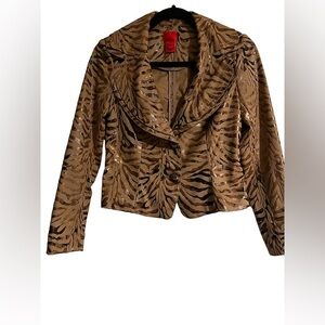 VINTAGE V Cristina leopard print jacket size:PP